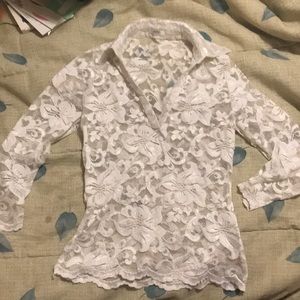 White lace blouse